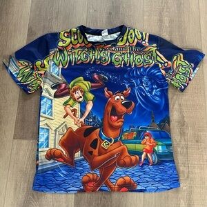 Scooby Doo & Shaggy Running Away Witch's Ghost Tshirt‎ Unisex Large 3D Printed